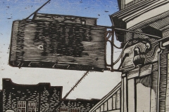 Empty Sign woodcut print 2010