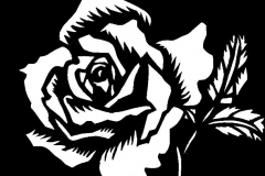 Roses- Cut paper illustration for part 7 of "The Snow Queen" by Hans Christian Andersen