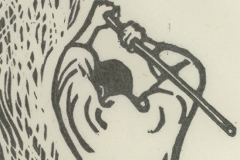 untitled (jujutsu 3) woodcut print 2015
