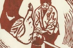 untitled (jujutsu 2) woodcut print 2015