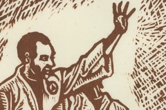 untitled (jujutsu 1) woodcut print 2015