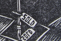Sold linocut print 2010