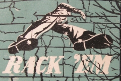 Rack 'Em woodcut print 2011