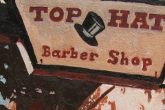 Top Hat oil painting on paper 2013